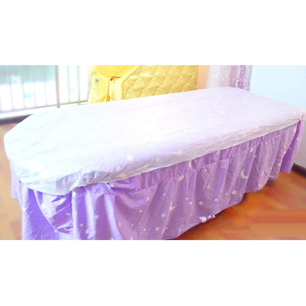 10 Pieces Non-woven Disposable Massage Table Sheet Bed Cover Waterproof White