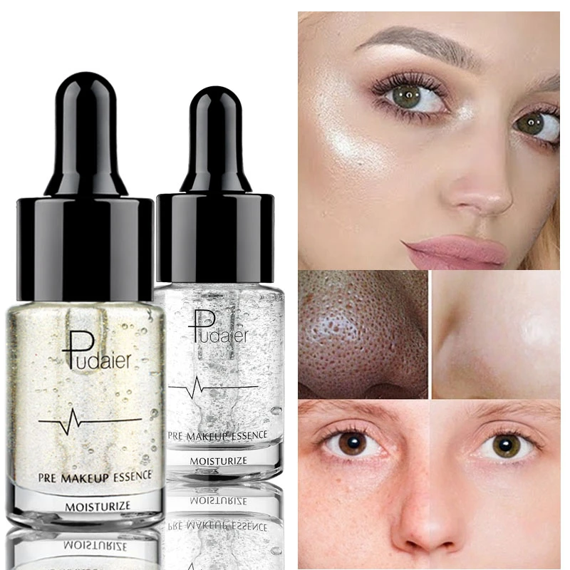

Face Primer Moisturizer Hydrating 24K Gold Elixir Essence Oil Control Smooth Lip Base Makeup Pores Minimizer 15ML