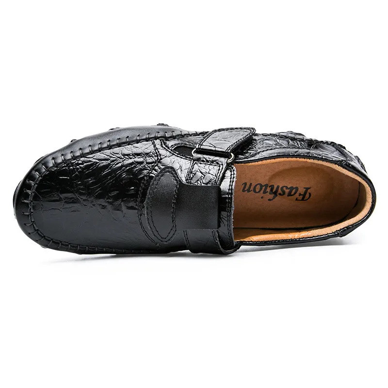 brown En Respirant 65 Cuir 28 Main Chaussures Glissement Hommes Qualité Mocassins Black Casual Sur Haute Alligator 8OwXnPk0