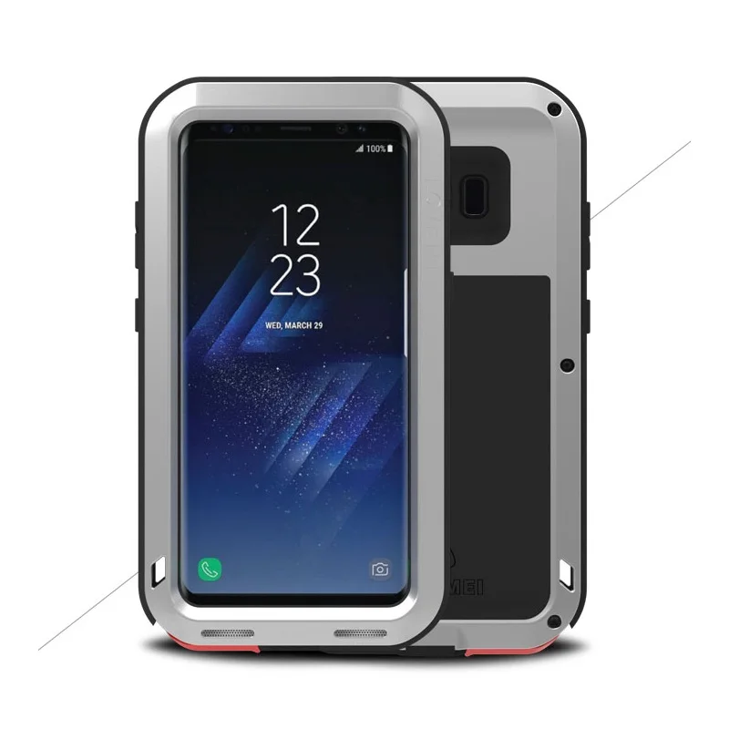 bilder für LIEBE MEI für Galaxy S 8 Phone Cases Leistungsstarke Abdeckung für Samsung Galaxy S8 G950 Stoß Tropfen beweis Staubdicht Handy Fall silber bilder für LIEBE MEI für Galaxy S 8 Phone Cases Leistungsstarke Abdeckung für Samsung Galaxy S8 G950 Stoß Tropfen beweis Staubdicht Handy Fall silber