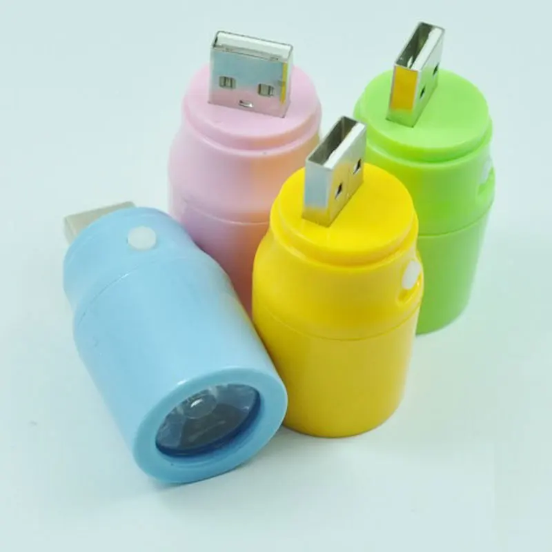 

2019 Mini USB LED Flashlight NEW Q3 ABS Light Colorful Portable LED Torch Lamp Head Power Saving Compatible Any USB Interface