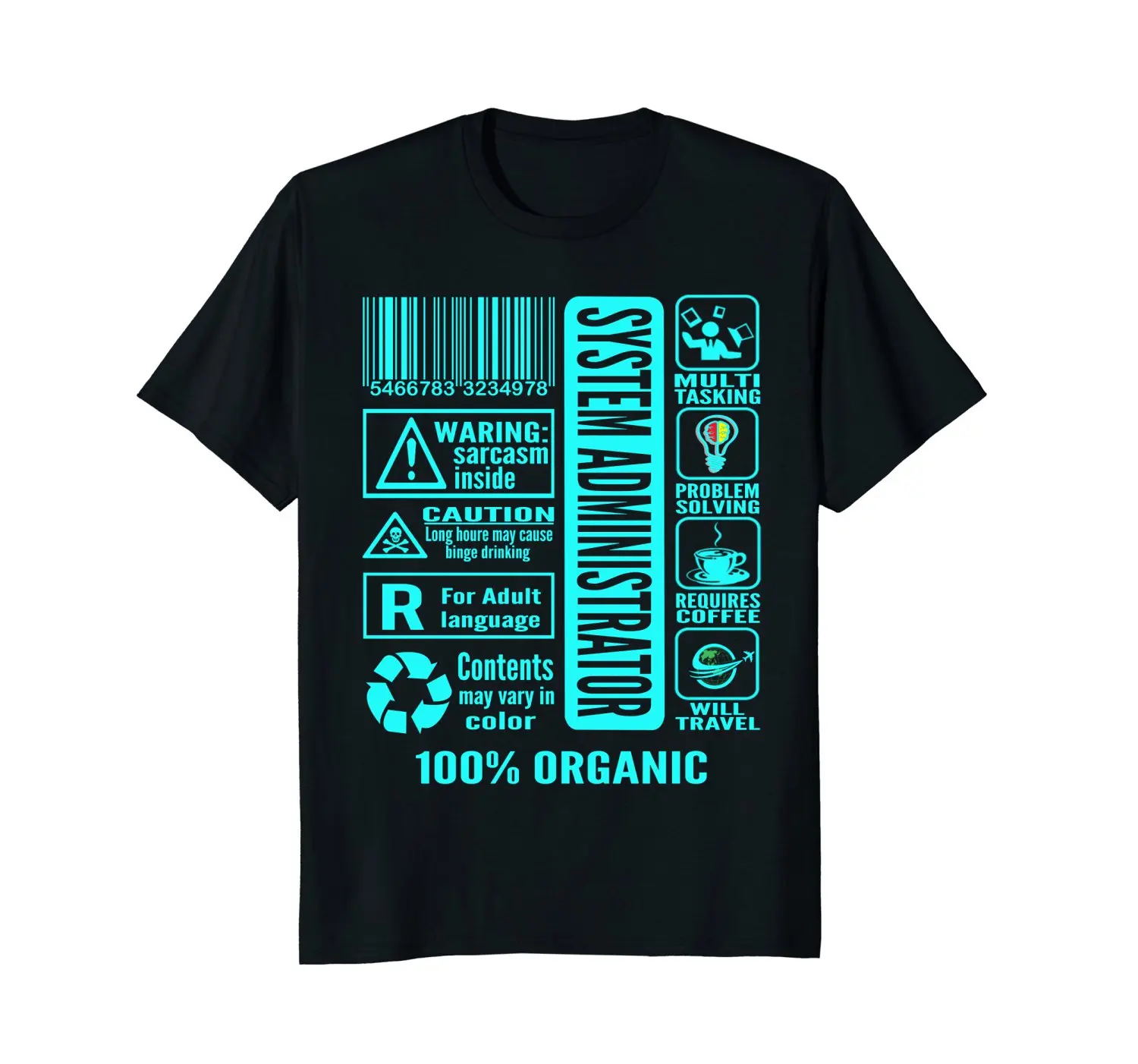 

System Administrator Multitasking Problem Solving Job T Shirt Top Tee 100% Cotton Humor Men Crewneck T-Shirts Plus Size
