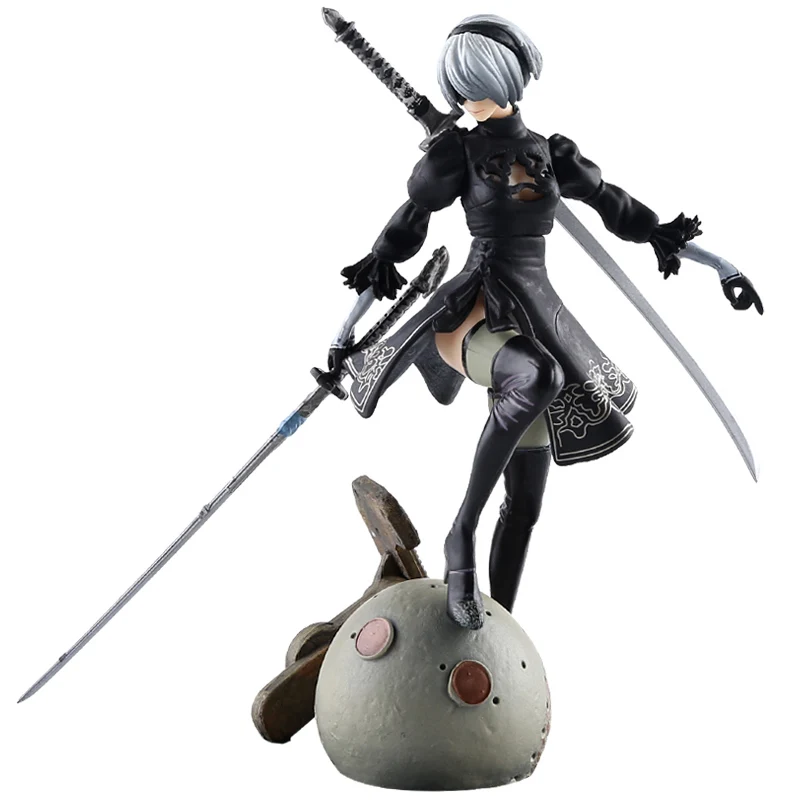 14 см NieR Automata Figure Toy YoRHa 2B No. 2 Тип B с мечом Коллекционная модель игрушки