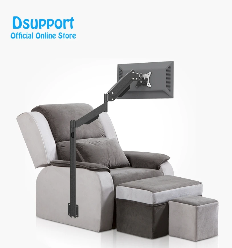 Heavy Duty 13"27" LCD Monitor Floor Stand / Sofa side Fixed TV Mount Computer Monitor Holder