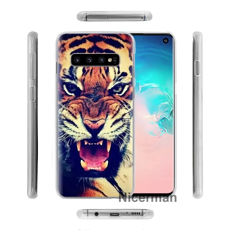 Чехол для телефона с изображением большого льва тигра и животных для samsung Galaxy S10e S10 Plus S8 S9 Plus S6 S7 Edge A40 A50 A70 M20 чехол