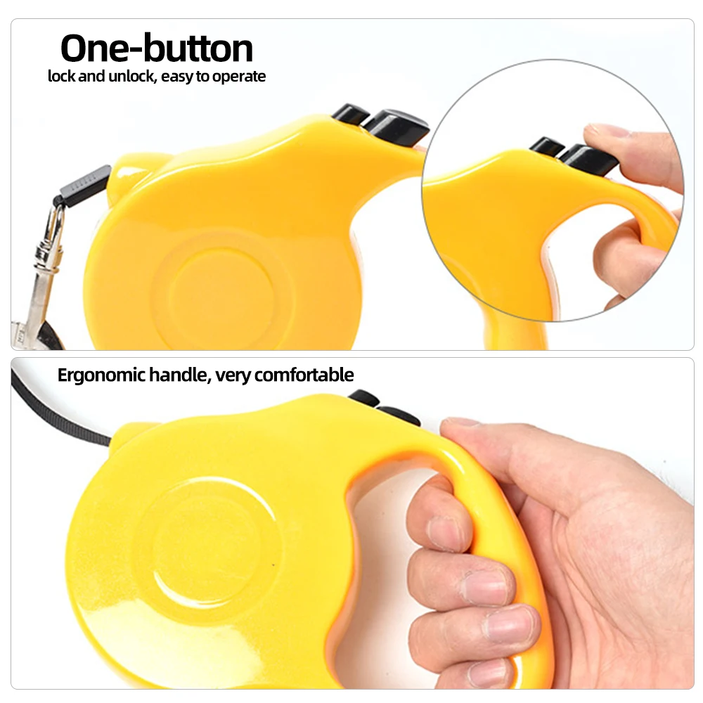 3/5M Pet Dog Leash Automatic Retractable Adjustable Traction Rope With Metal Buckle Outdoor Walk Pet Leash For Dogs