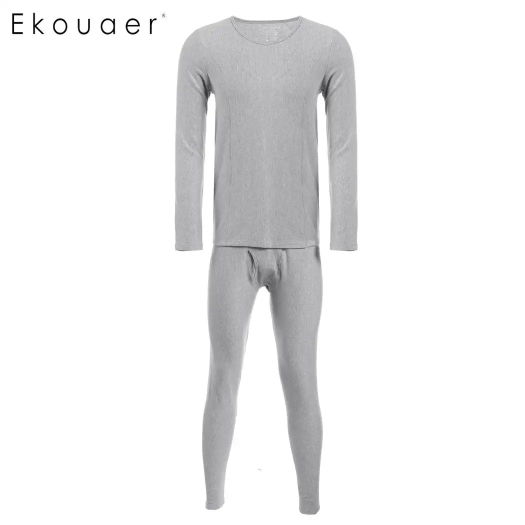 Buy Ekouaer Mens Casual Pajamas Set O Neck Long Sleeve