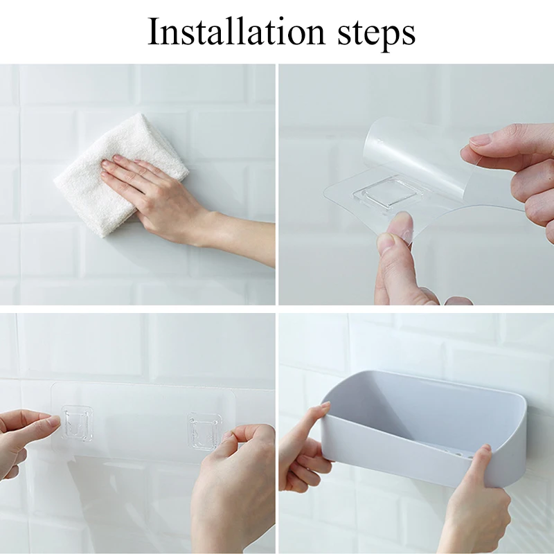 SAFEBET الحمام رف المطبخ حامل استنزاف تخزين الرف غسل حوض المنظم جدار ملصقا الحمام اكسسوارات قطرة الشحن