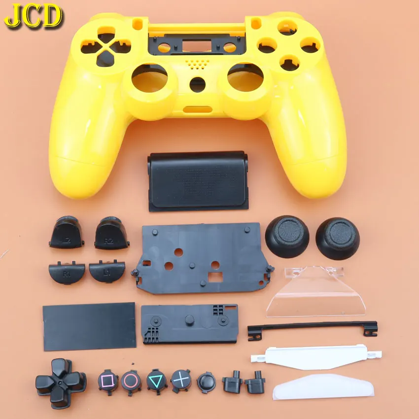 JCD Геймпад контроллер полный корпус и кнопки мод комплект для DualShock playstation 4 PS4 контроллер ручка Корпус чехол Крышка - Цвет: Yellow