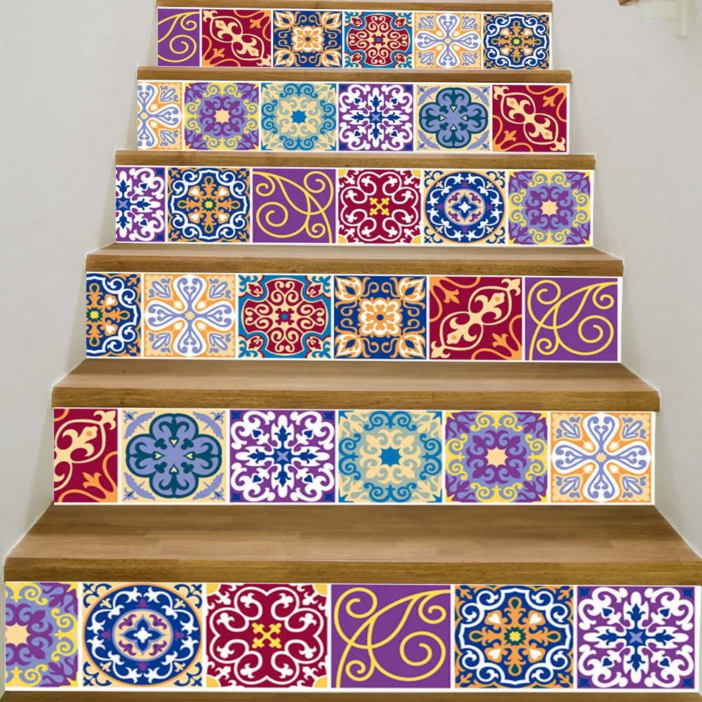 

Paster Big Mosaic Decorative Sticker Colorful Vivid Stained Color Wall Decal Mosaic Room Decorations Modern Self-adhesive