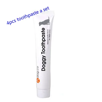

4 PCS a set! beef flavor pet dog puppy cat tootpaste 4 PCS toothpaste color random
