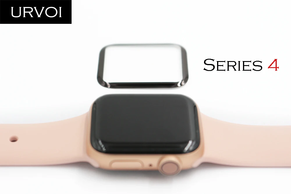 

URVOI Full Film for apple watch series 4 3 2 1 straps Curved 3D screen protector for iWatch cover membrane lense 40 44mm