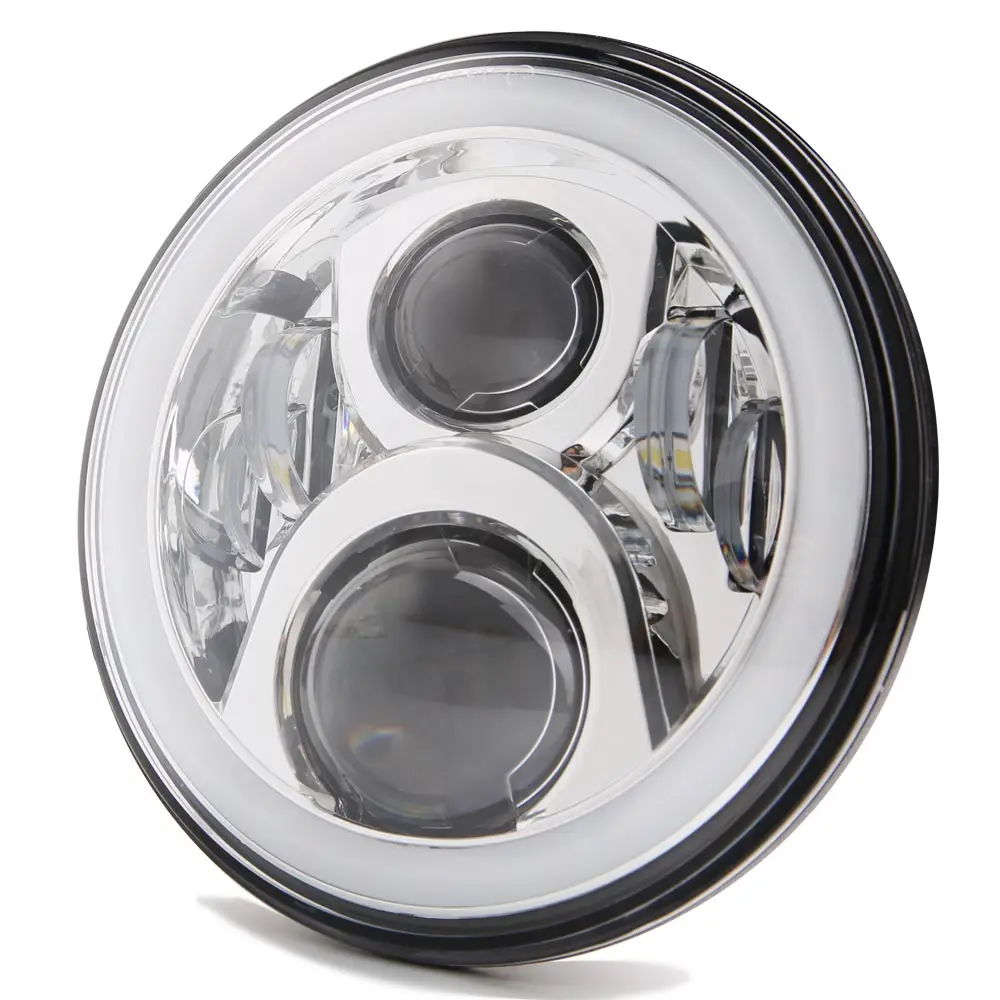 Comprar 2 uds 7 pulgadas ronda Halo Led faro para Jeep Wrangler ilimitado JK 7 \