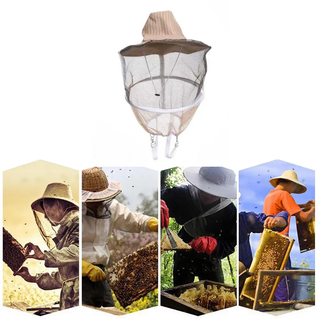 

Anti Bee Face Mask Hat beekeeping hat Protector Cap Beekeeper Fly Insect Net Cowboy moustiquaire jardin useful beekeeping hat