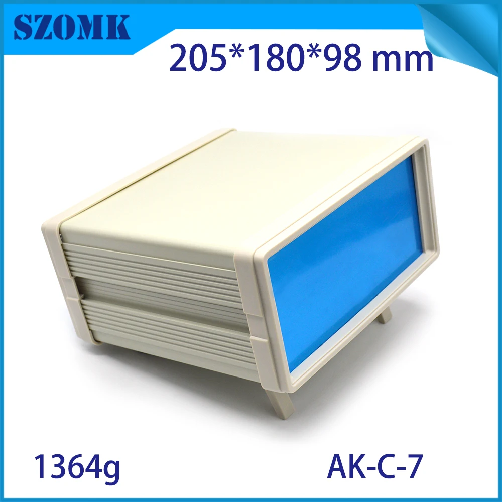 

one piece abs plastic desk top junction box for pcb electronics 205x180x98mm aluminum housing case for pcb diy design instrumen