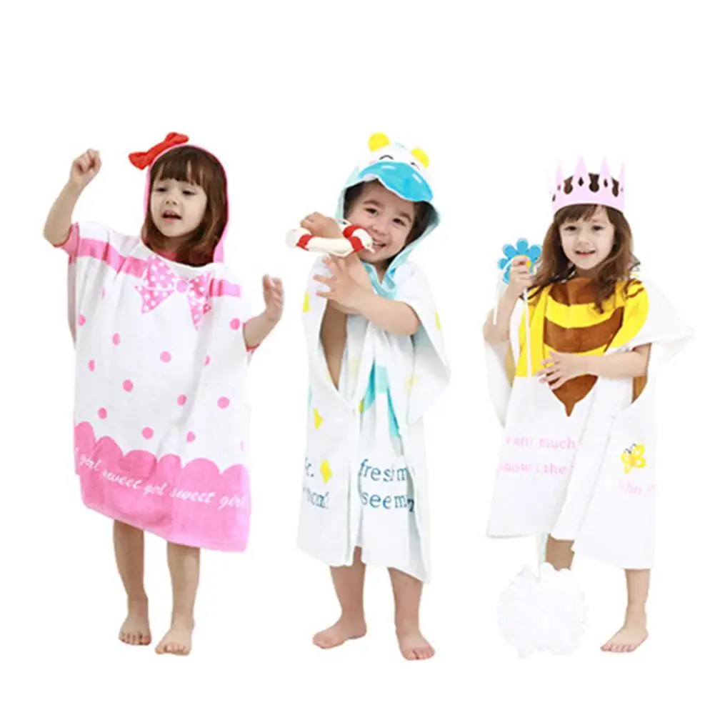 Baby Bath Towel Child Cotton Animals Swim Robes Boys And Girls Hooded