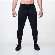 Новые весенние мужские Фитнес бренд впитывает пот и Штаны брюки мужской бодибилдинг ящики с боковыми вставками-резинками однотонного цвета, брюки блины для кроссфита карандаш Штаны