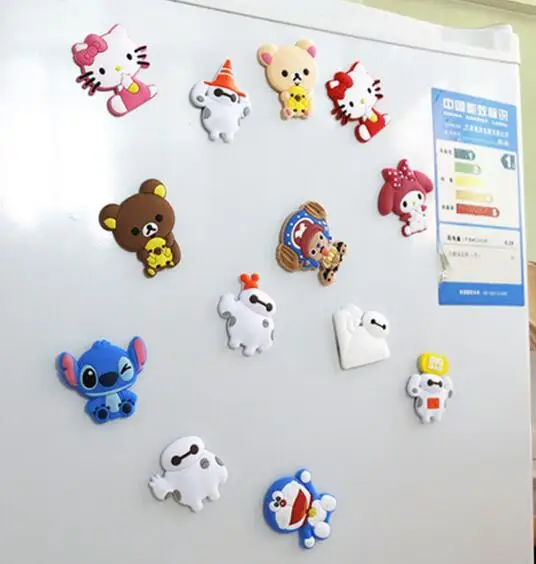 

20 Pcs Mini Size Cartoon KT Melody Doraemon Stitch Easy Bear Fridge Magnets