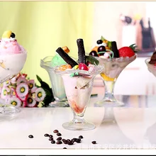 170 мл Новая труба стекло, лист ивы мороженое креманка чашка мусс сок чашка