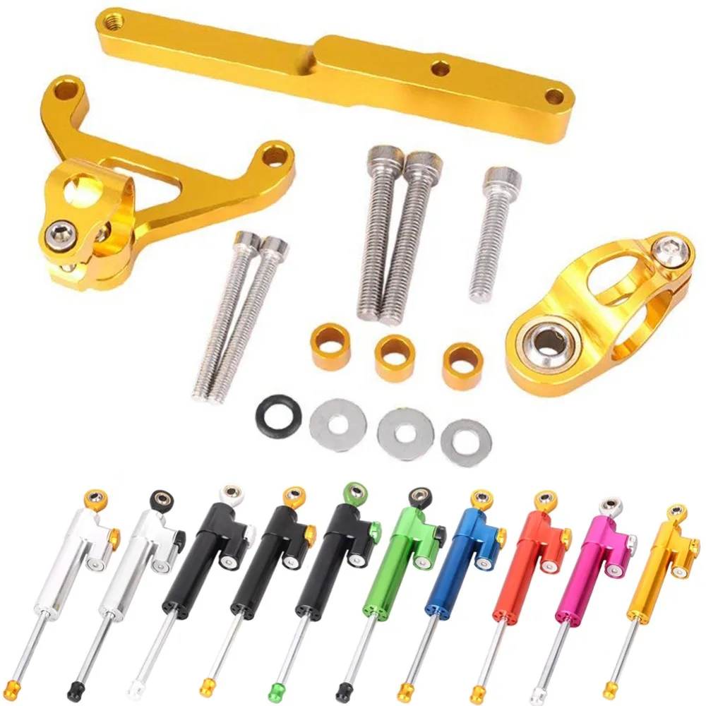 

ALLGT CNC Steering Damper Complete Set Kit For Honda CB1000R 2008 2009 2010 2011 2012 2013 2014 2015 2016 W/Bracket Mount