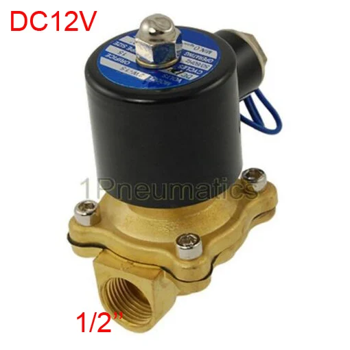16 мм 2W160-15 N/C 2/2 Way 1/" газовая вода пневматический Электрический электромагнитный клапан Вода Воздух DC12V сплав