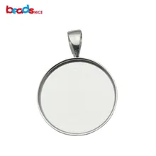 Beadsnice 19 мм круглый подвесной лоток 925 серебро circel гнездовая оправа для монет оптовые ювелирные изделия ID 33827