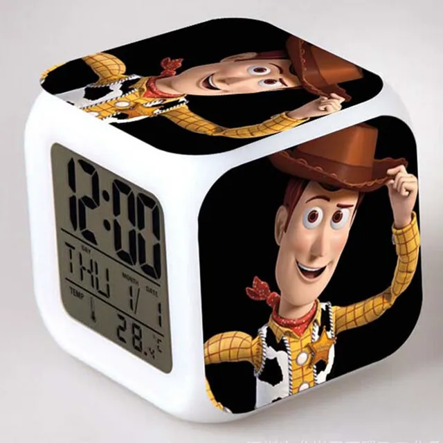 Night Light Glowing LED Alarm Clocks Toy Story Watch reloj despertador