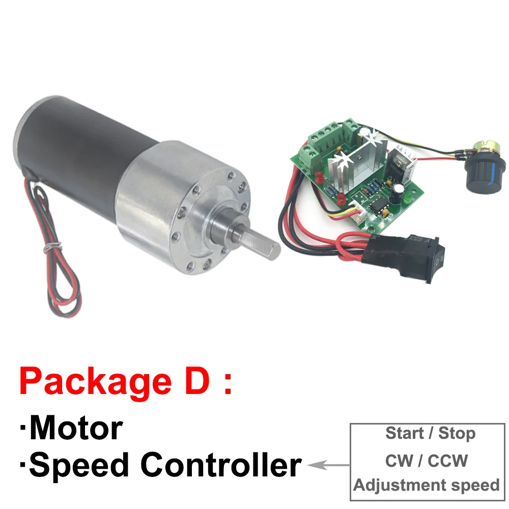 Ímã permanente DC Gear Motor, alto torque,