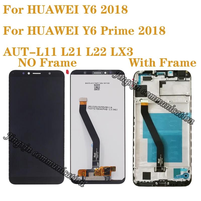 

5.7 new display for Huawei Y6 Prime 2018 ATU-L11 L21 LCD + touch screen digitizer accessories for Y6 2018 lcd with frame