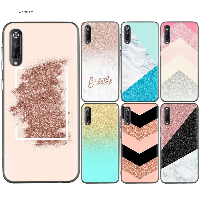 

Golden Pink Glitter Unique Soft TPU Case For Xiaomi Redmi K20 Y3 7A S2 6A Note 7 7S 6 5 Pro Xiomi 9T 8 A2 lite F1 Cover