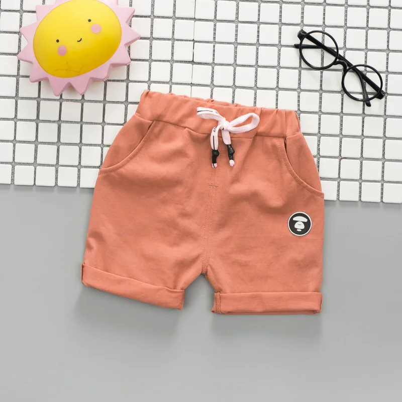 Летние Повседневные Шорты Для малышей; Новинка года; Модные свободные шорты для новорожденных мальчиков; повседневные хлопковые короткие свободные брюки для младенцев - Цвет: Оранжевый