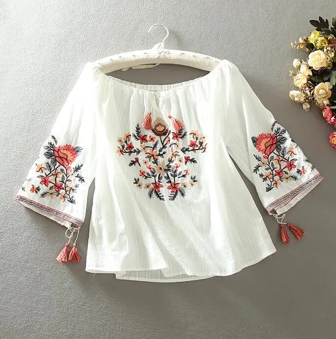 women's-spring-summer-slash-neck-flare-sleeve-embroidery-cotton-shirt-female-vintage-national-loose-casual-shirt-blouse-tb1354