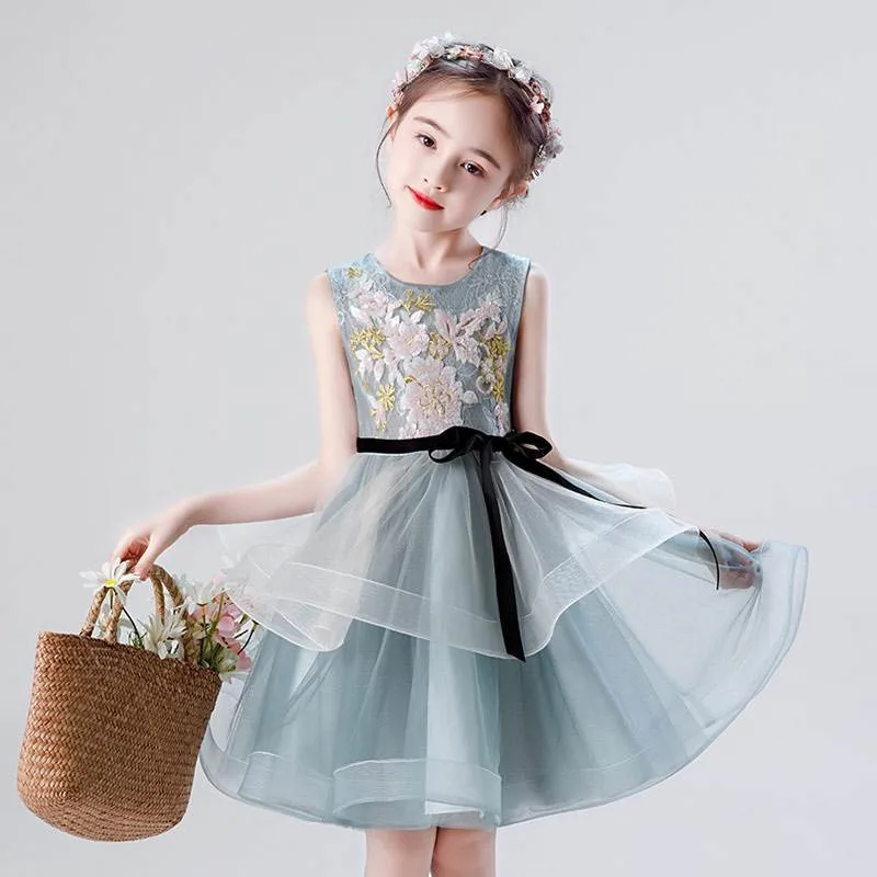 

JAYLAY Baby Girl's Princess Party Dress Elegent Sleeveless Lace Wedding Evening Dress Girl's Christmas Princess Dresses Vestidos