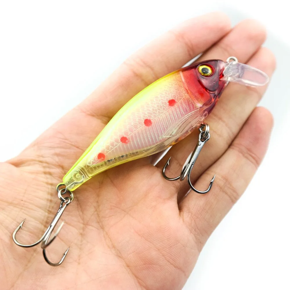FANSHANG Fly Fishing 11CM-12G Minnow Lure Baits Artificial Swim Plastic High Carbon Hook 3D Eyes | Спорт и развлечения