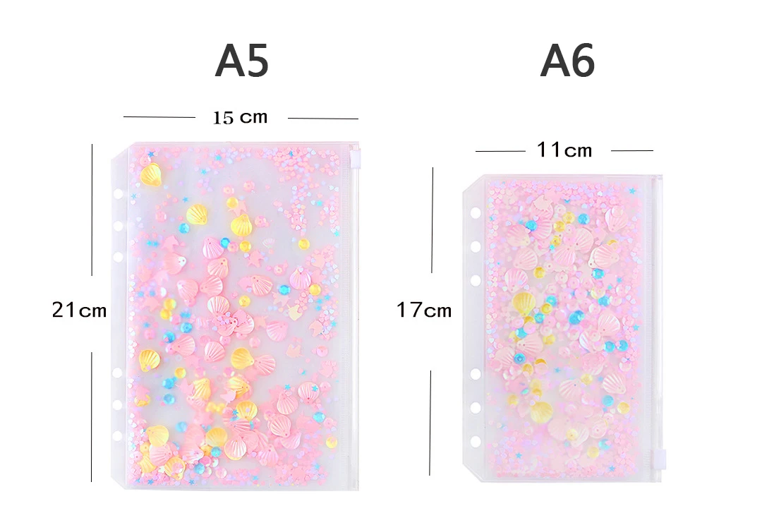 JIANWU прозрачный ПВХ A5 A6 папки файла розовый милый отрывными листами Сумка для документов мешок дневник планировщик хранения сумки Kawaii