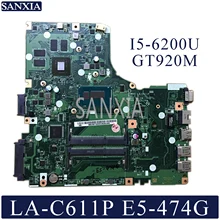 KEFU LA-C611P Laptop motherboard for Acer Aspire E5-474G Test original mainboard I5-6200U GT920M