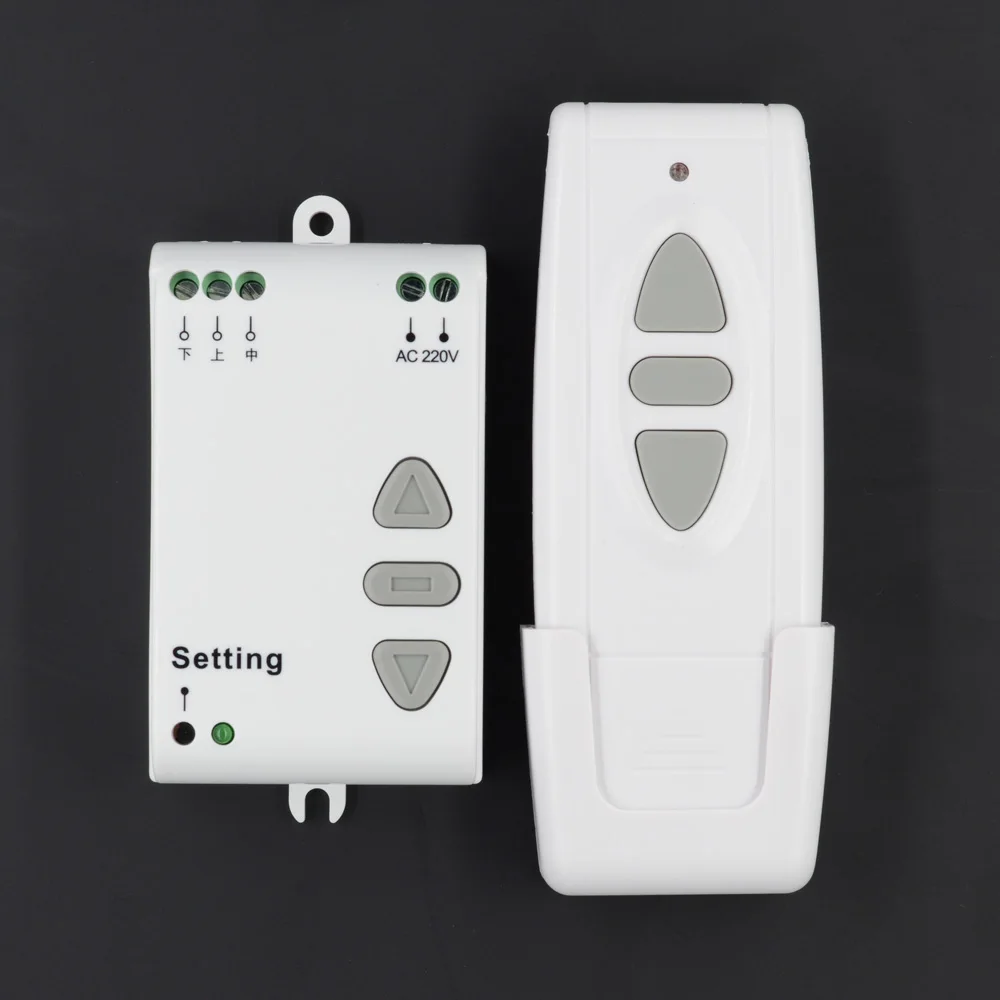 

AC 220V Motor Remote Controller Wireless Remote Control Switch UP Down Stop Tubular Motor Controller Motor Forward Reverse TX RX