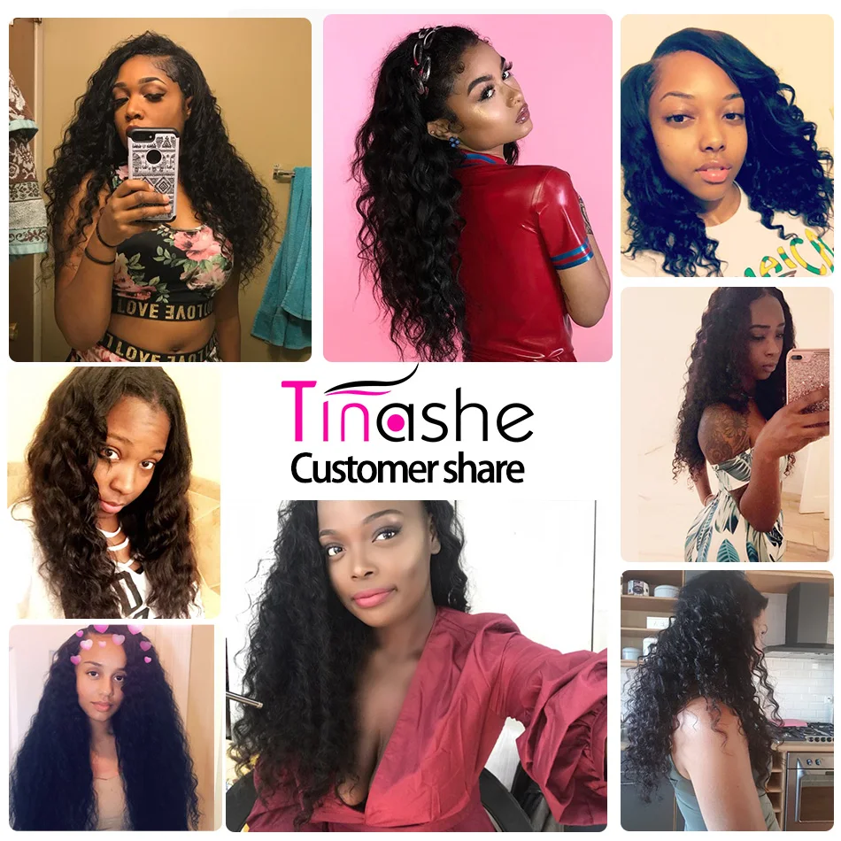 Tinashe волос Синтетический Frontal шнурка Синтетическое закрытие с пучками рыхлый