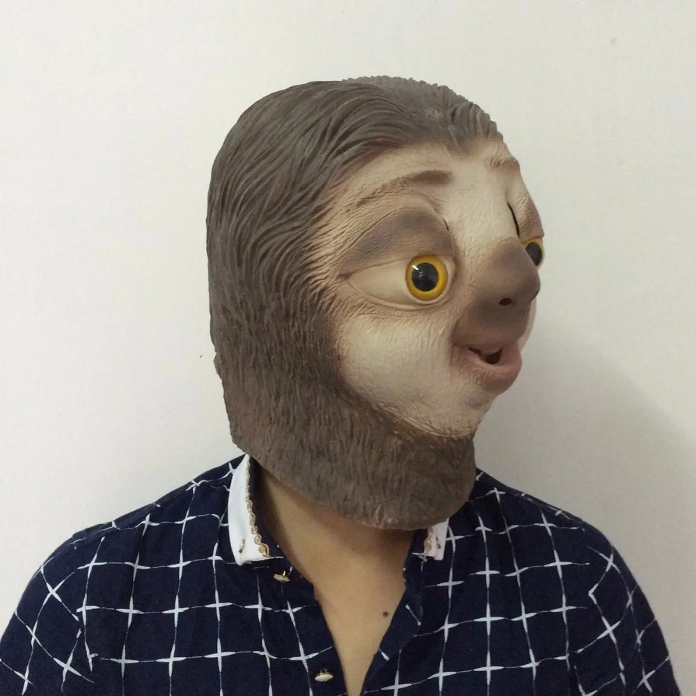 Zootopia Flash sloth mask Full Head Animal Costume Carnival Film Fans