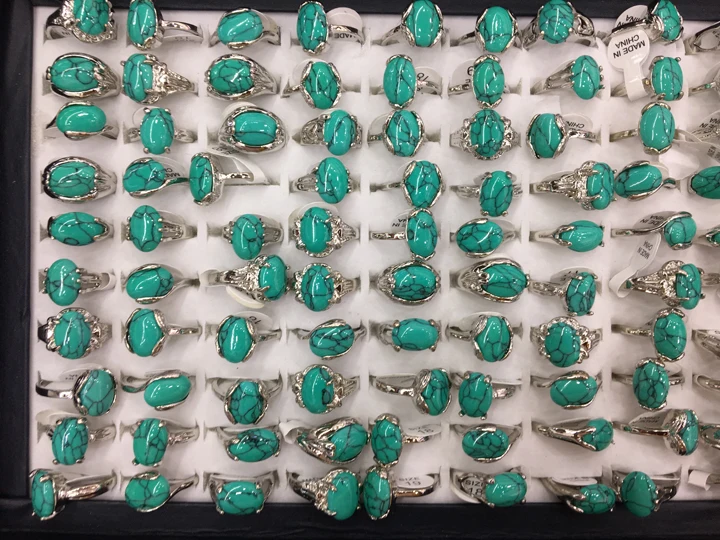 

Women's Charm Rings Turquoise Stone Ring Mixed Size 20pcs/lot
