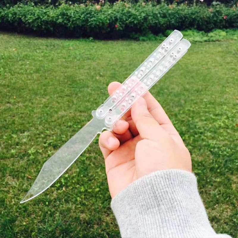 Acrylic Balisong Butterfly BM4 Series Model No sharp Butterfly Practice Training Fixed Knife Karambit Csgo Folding Pocket Tools Acrylic Balisong Butterfly BM4 Series Model No sharp Butterfly Practice Training Fixed Knife Karambit Csgo Folding Pocket Tools