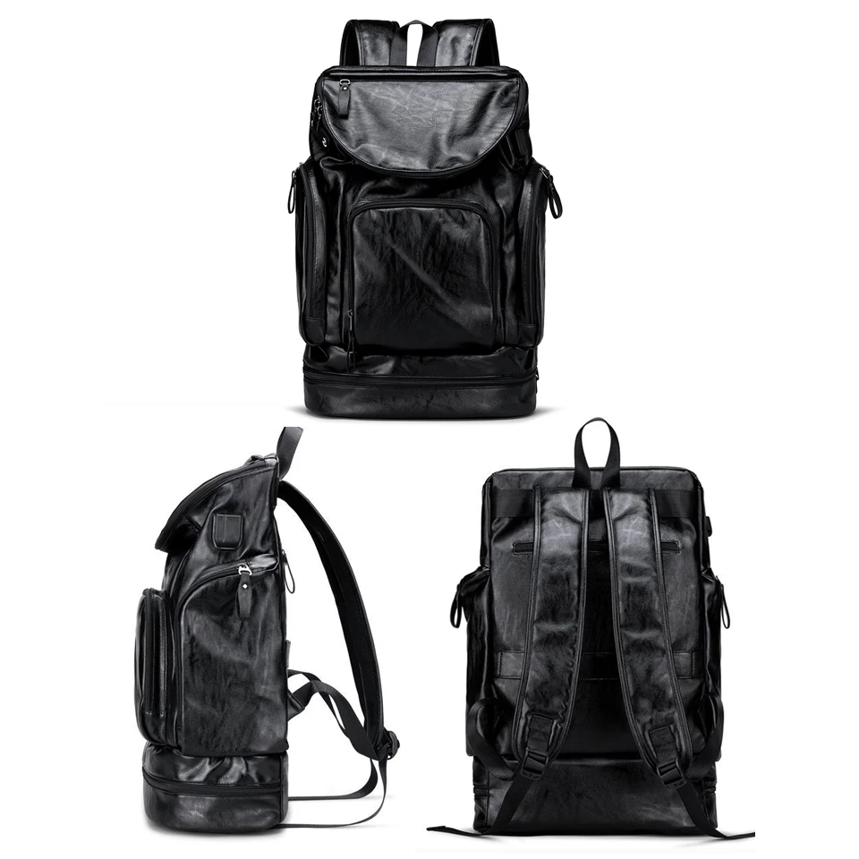 Мужские противоугонные рюкзаки для ноутбука 17 дюймов из искусственной кожи, рюкзак для ноутбука, рюкзак для путешествий, рюкзак с зарядкой через usb, сохраняющий тепло, сумки для обуви