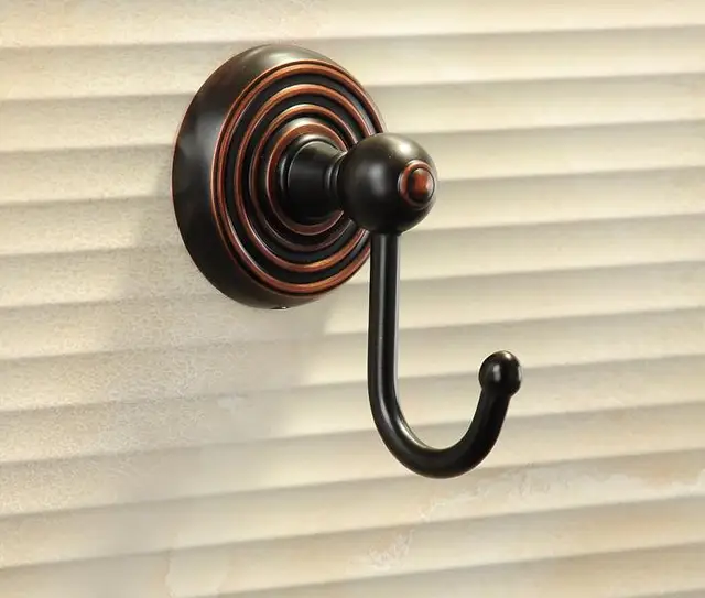 Antique Copper Bathroom Hardware Set Wall Mount Black Bronze Oil Finish