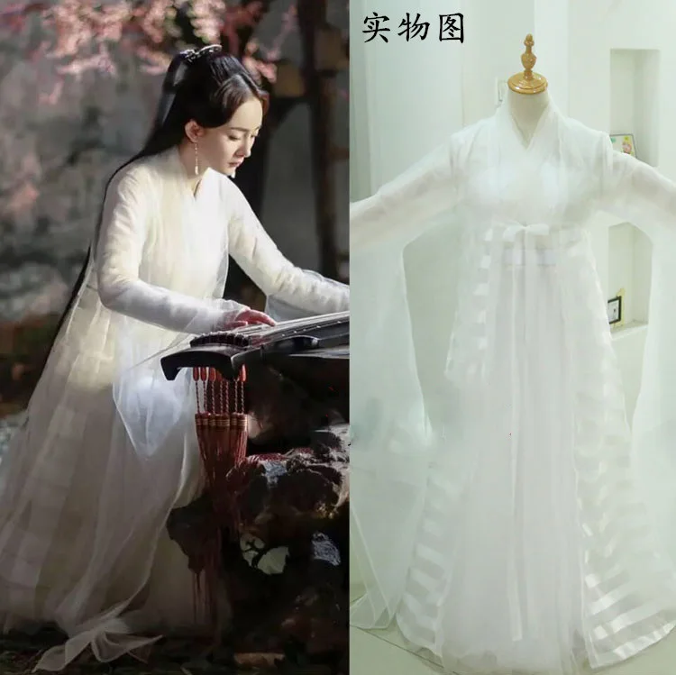 Баи Цянь 2 дизайна белая Фея женский костюм навсегда любовь для трех раз воплощений в десяти милях персиковых кустов