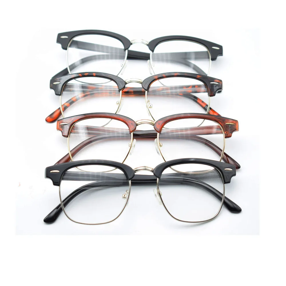 

Fashion Vintage Retro Half Frame Clear Lens Glasses Nerd Geek Eyewear Eyeglasses
