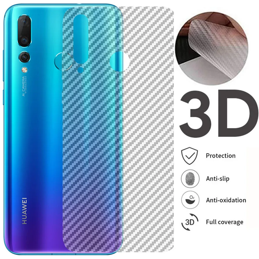 

5Pcs/lot 3D Carbon Fiber Screen Protector For Huawei P Smart 2019 POT-LX1 6.21inch Back Cover Protective Guard Film P Smart Plus