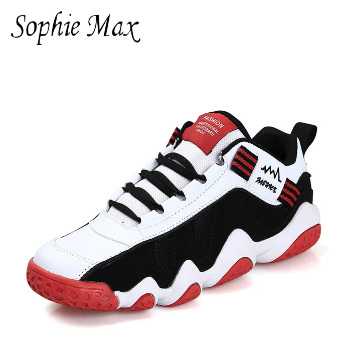 Новое поступление, мужская спортивная обувь Софи Макс, противоскользящая, износостойкая, голяшка средней высоты, Баскетбольная обувь 201512