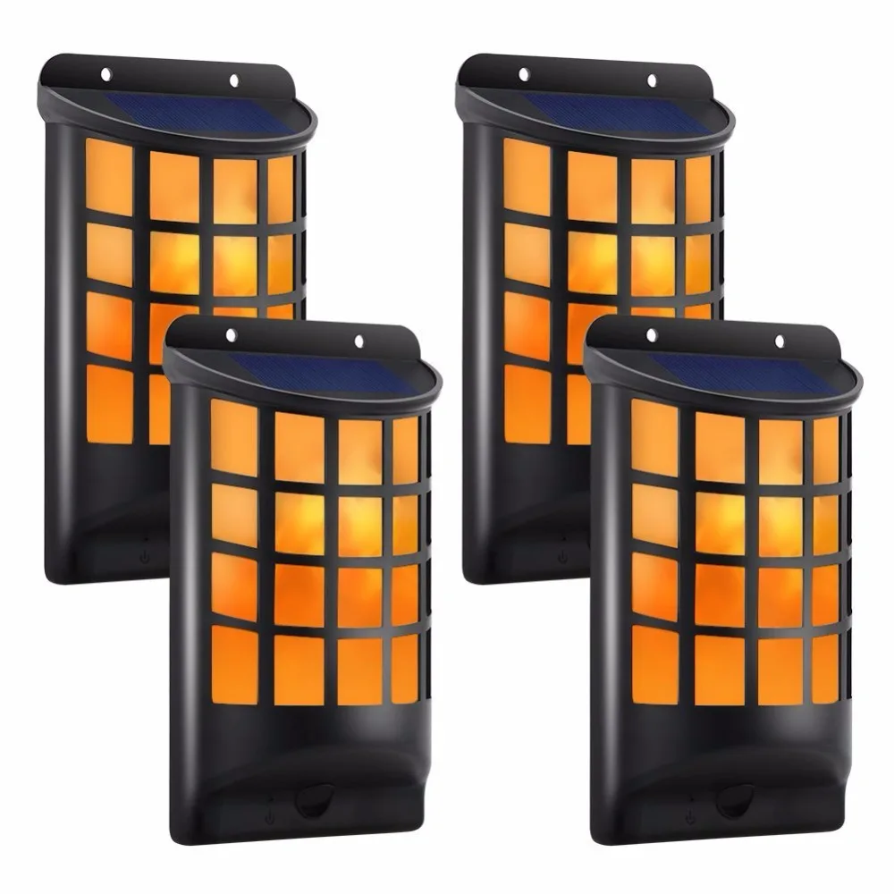 

Coquimbo Solar Lights Waterproof Flickering Flames Wall Light Sensor Solar Powered Wall Mounted Lamp For Pathway Door Patio Deck