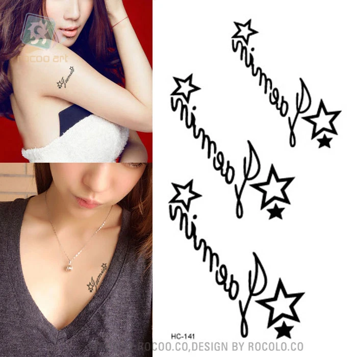 2 Sheets 1sheets Hot Explosion Models Korean Star Lee Taemin Trend Tattoos  Waterproof Tattoo Stickers Small Fresh Element Hc1141 - Temporary Tattoos -  AliExpress