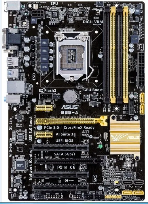 

Asus B85-A Desktop Motherboard B85 Socket LGA 1150 i7 i5 i3 DDR3 32G
